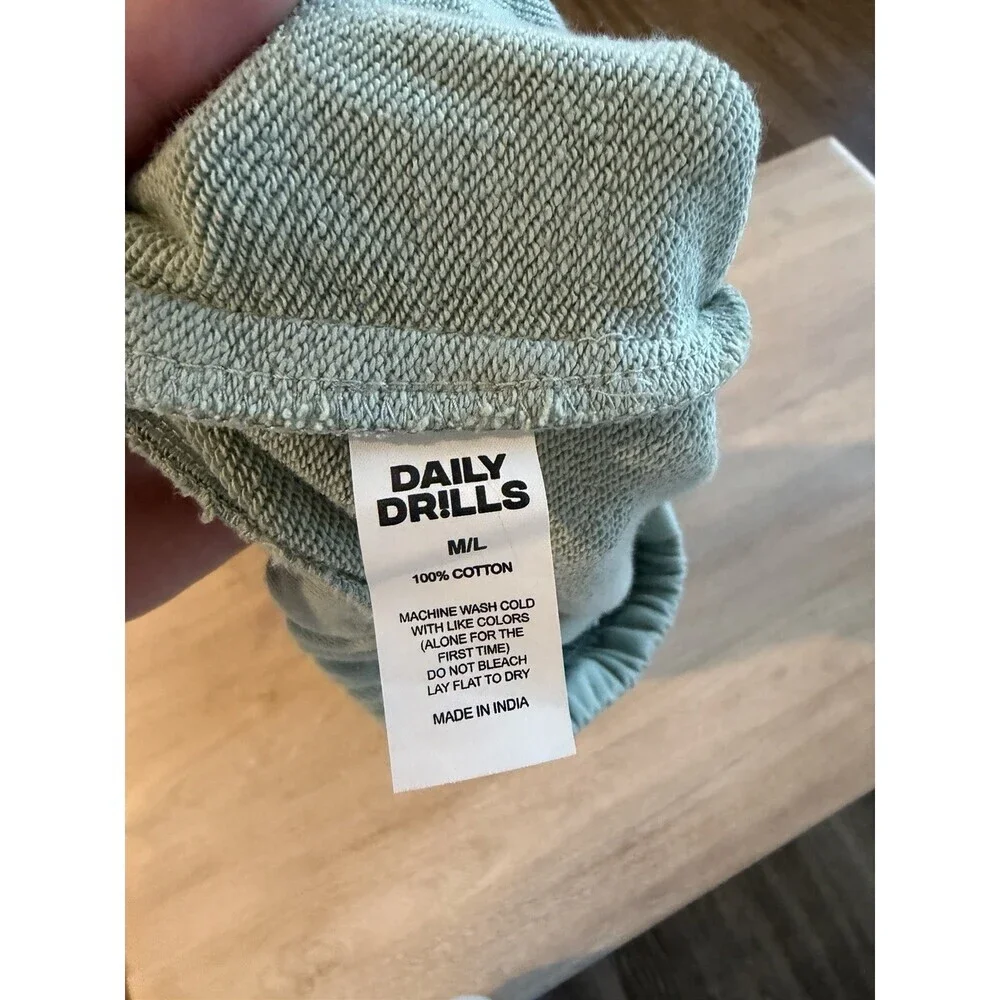 Daily Drills Unisex Jogger Sweatpants in Harbor Light Green Size M/L